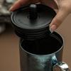 710ml Women's Pure Titanium Coffee Thermos Cup with Handle And Straw Double-layer Vacuum Water Bottle Outdoor Drinkware Gift Mug