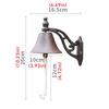 Timbre Retro Rústico para Exteriores Campana de Hierro Fundido Resistente para la Cena Colgante de Pared Timbre de Bienvenida Vintage para el Hogar Decoración de Jardín
