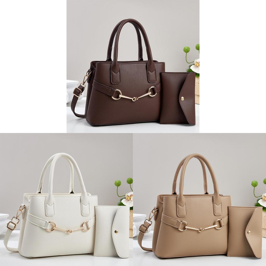 Fashionable Pu Tote Bag With Padded Pouch And Multiple Compartments For Work