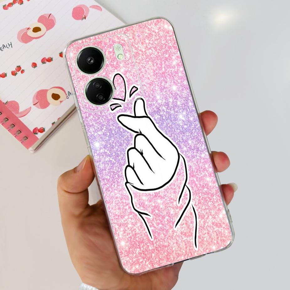 For Xiaomi Poco C65 Case Redmi 13C New Fashion Painted Back Cover 6.74'' Soft TPU Phone Case For Xiaomi Redmi 13C PocoC65 Bumper
