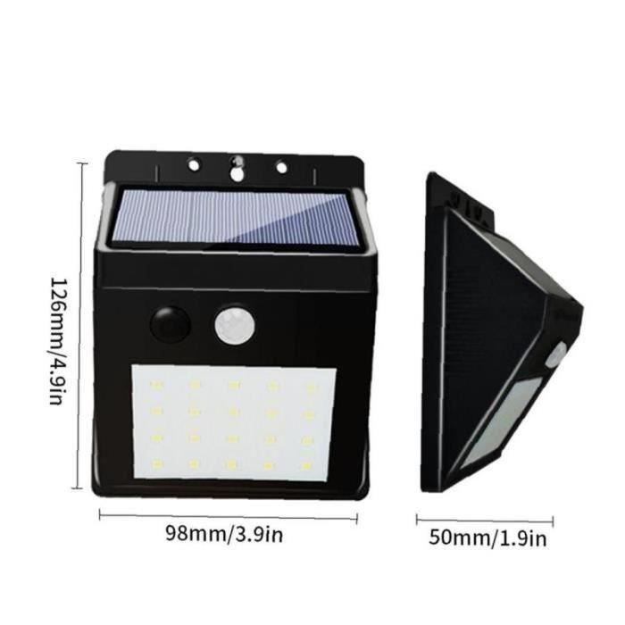 Solar Wall Light - ZF09277 - LED - Motion Sensor - Black - Outdoor