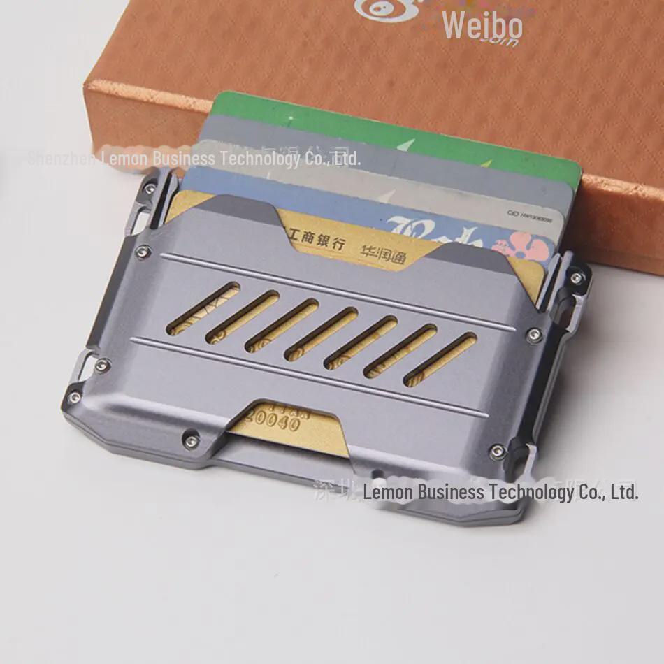 Carteira de Metal e Porta-Cartões EDC Masculino Transfronteiriço Antifurto RFID