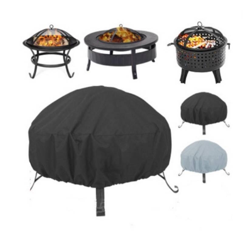 Strapazierfähige 210d Oxford-Gewebe Wasserdichte Outdoor-Feuerstellenabdeckung zum Schutz vor Staub