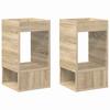 Side Table Set of 2 Sonoma Oak Finish 30 X 30 X 56 Cm Engineered Wood