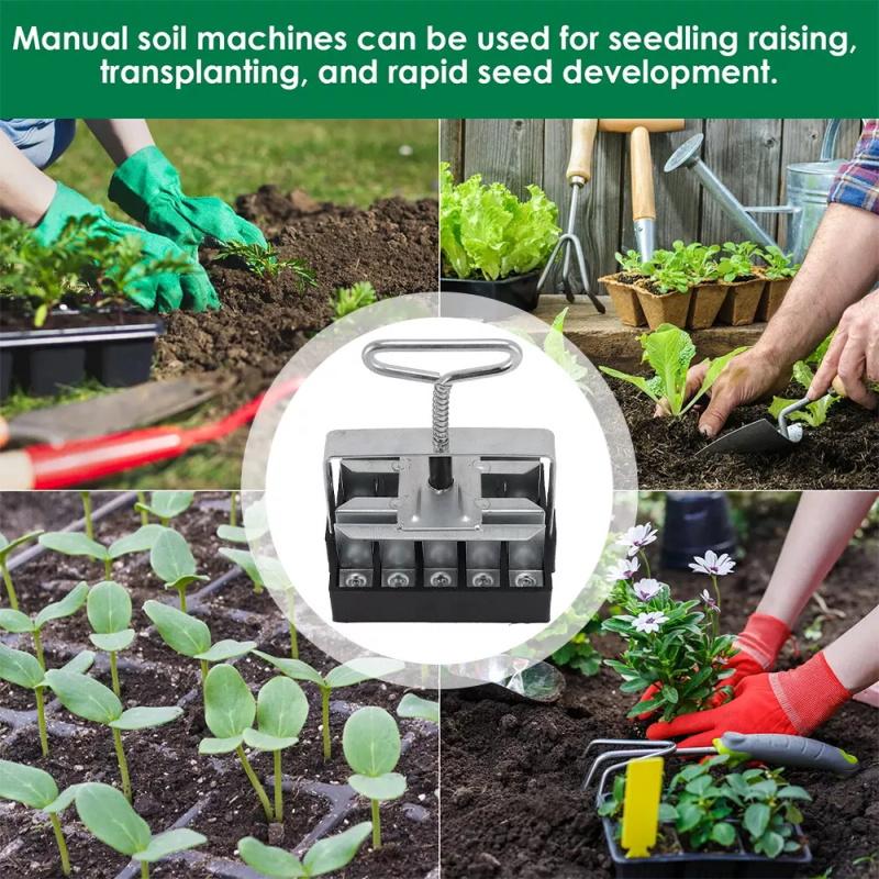 20 Cells Manual Soil Block Maker With Comfortable Grip Soil Blocker New