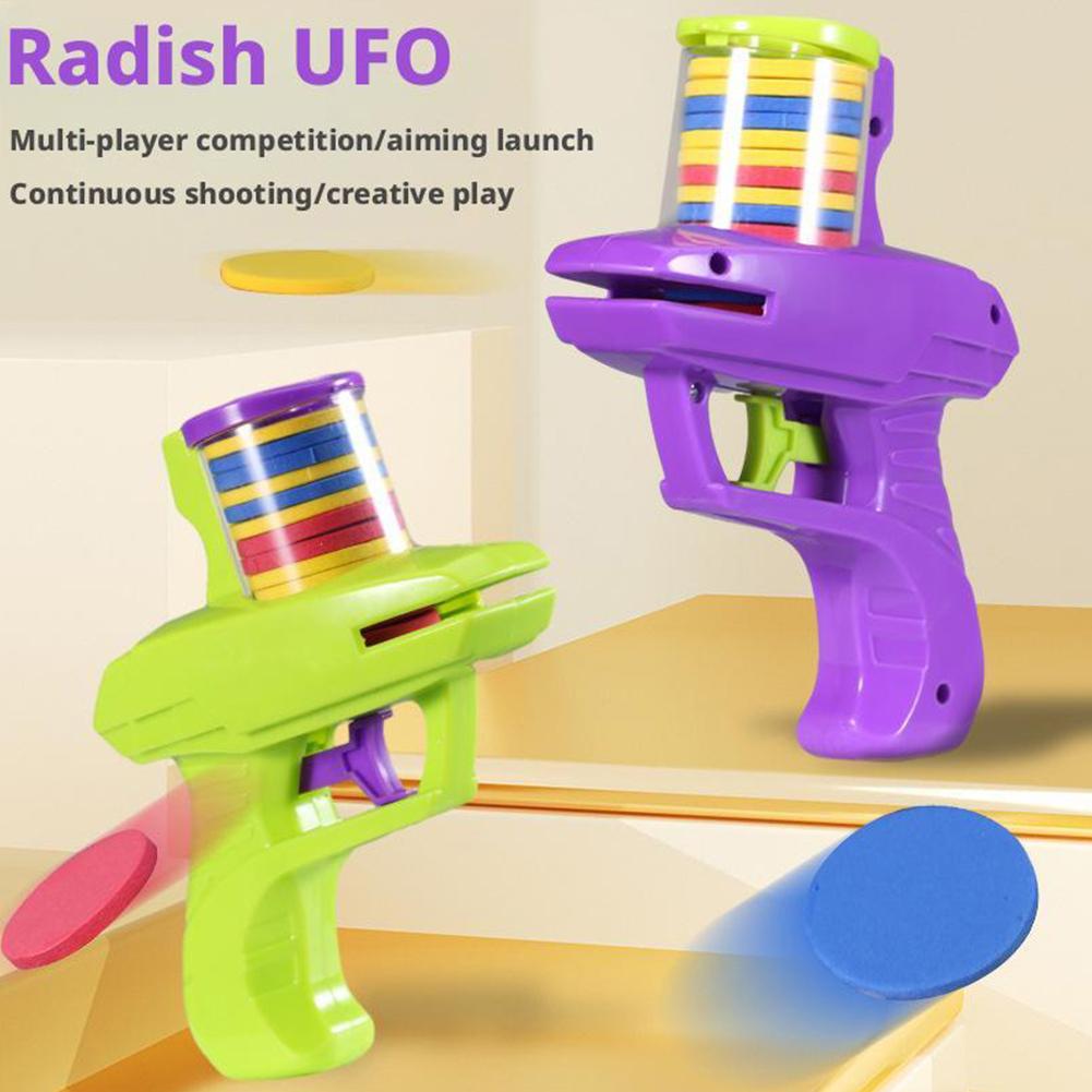 Foam Disc Launcher Flying Disc Handheld Shooter Indoor And Outdoor Girls Birthday For Boys Back P5Q9