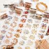 Sugar Poetry Floral Theme PET Adhesive Tape - Hot Stamping Die-cut, Flower Cluster Poetry Series, 6 Styles.