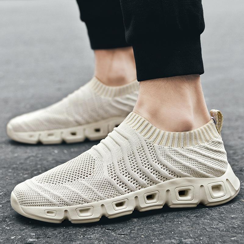 Sneakers Men's Spring and Summer New Trendy Shoes Running Shoes Soft Sole Comfortable Fly-woven Large Size Men's Shoes