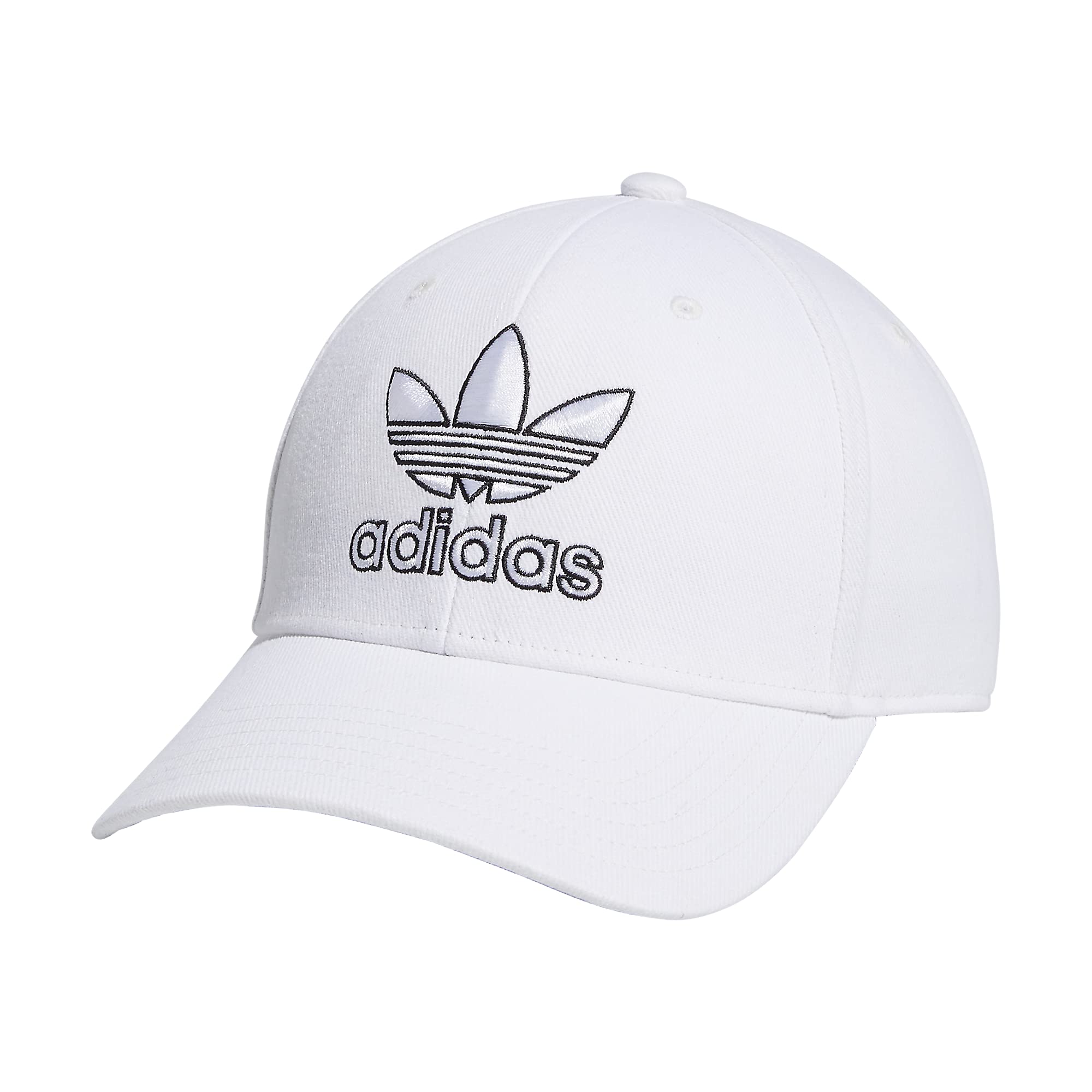 

adidas Originals Icon Structured Precurve Snapback One Size Men s 2.0 Cap, White/Black,