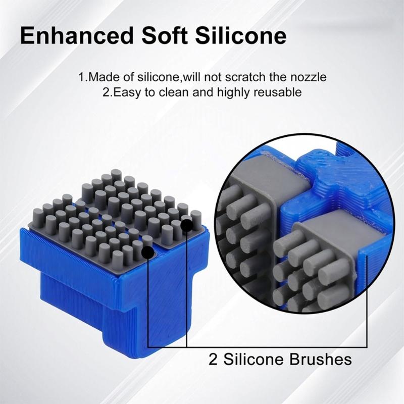 Upgraded For S1 Hotend Nozzle Wiper Nozzle Silicone Brush Hotend 3D Printer Easy Maintenance Accessories