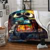 1pc Robo Art Flannel Throw Blanket HD Printed Lightweight Soft Warm All Season Blanket for Sofa, Bed, Travel, Camping Machine Washable