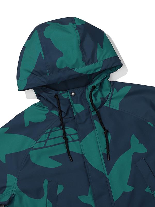 Bbc Earth Animal Print Out-Pocket Fishtail Jacket_Dark Green