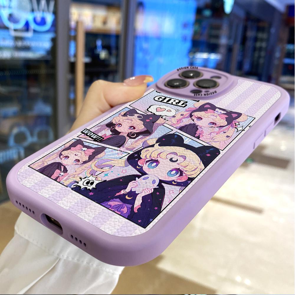 Slim Skin Feeling Cartoon Flowers Tulips Soft Silikon PU Kožený kryt Pouzdro na telefon pro Samsung Xiaomi Poco Redmi