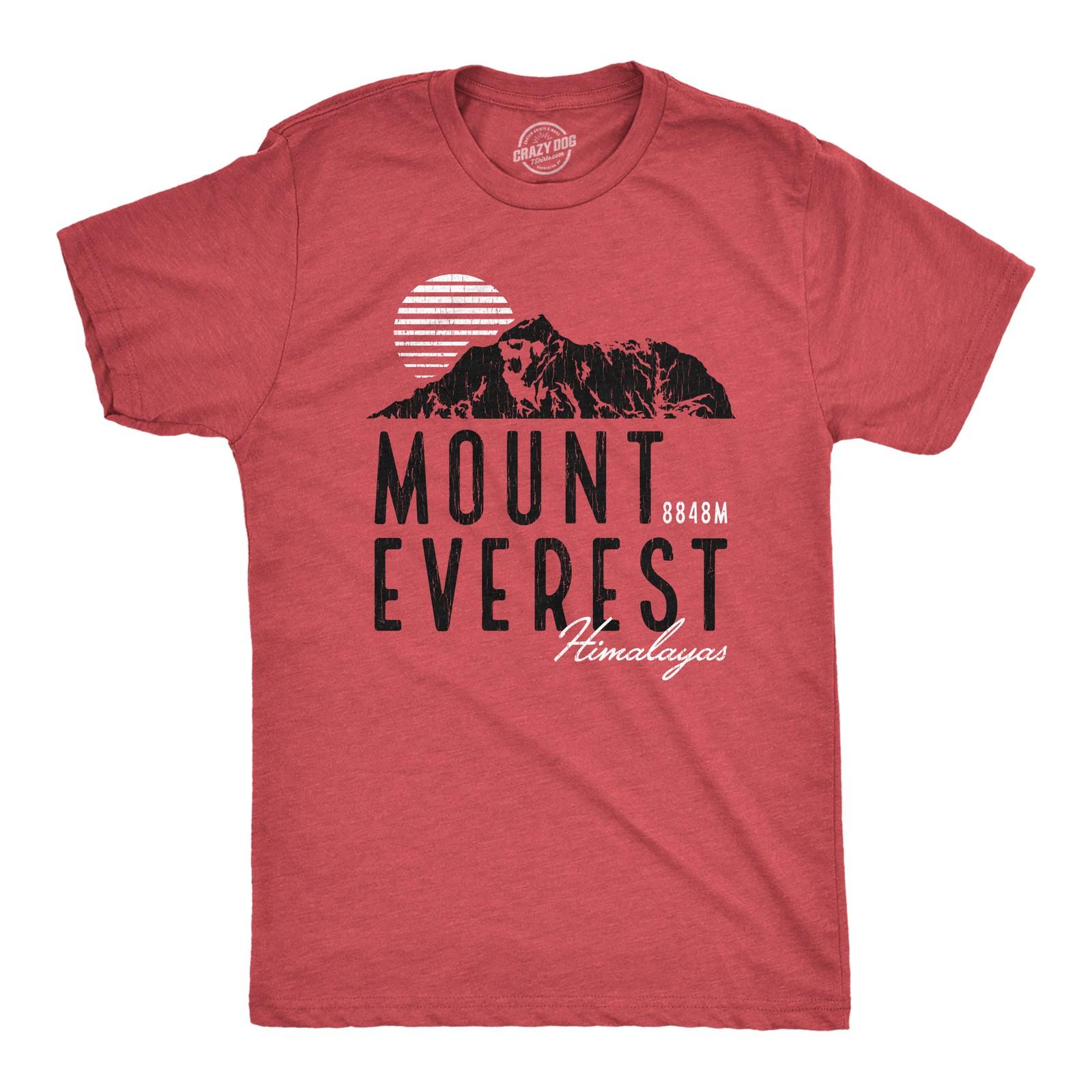 Mens Retro Mount Everest T Shirt Funny Camping Saying Vintage Mountain Graphic XXXXL