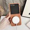 Flip7 Lambskin Magnetic Phone Case For Samsung Galaxy Z Flip 8 7 6 5 4 3 Sheep Skin For Magsafe Wireless Charging Matte Coque