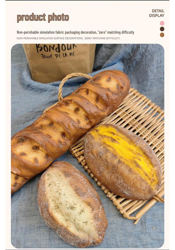 Weicher Duftender Baguette-Requisit für Küche, Bäckerei oder Ladenvitrine