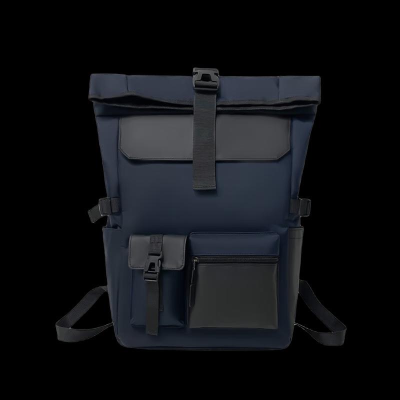 Unisex Korean Style Roll-Top Backpack