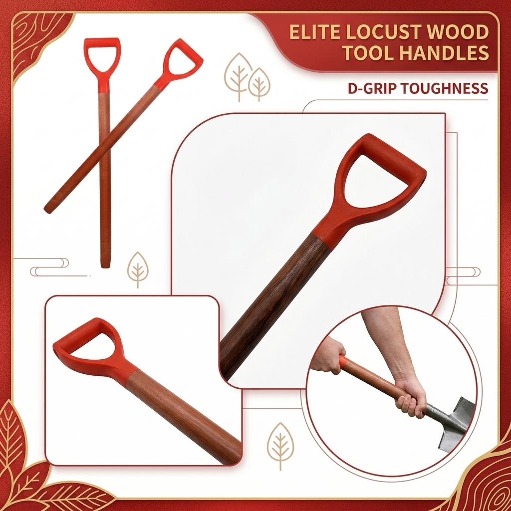 D Type Willows Handle Iron Shovel Handle T Solids Wood Shovel Handle