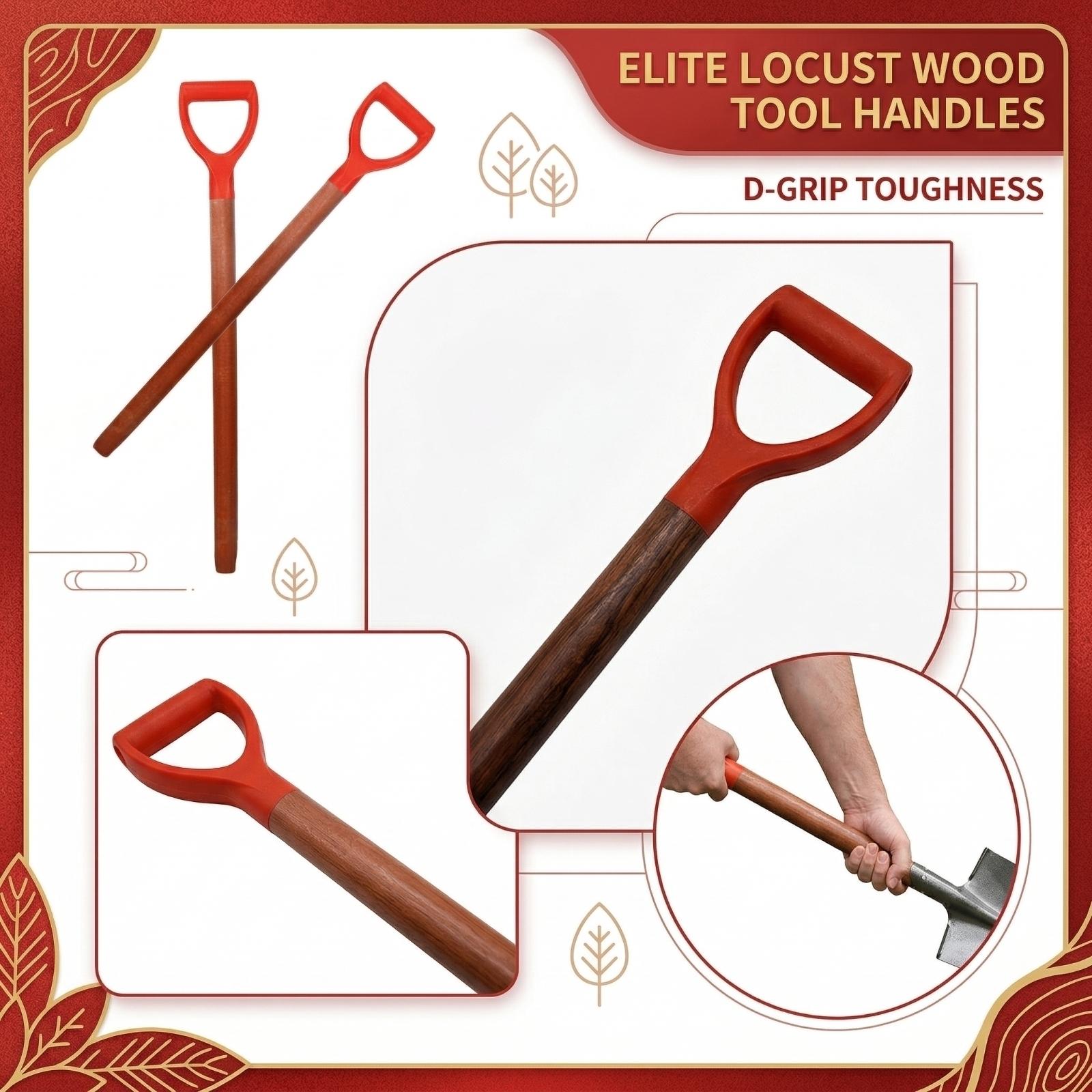 

D Type Willows Handle Iron Shovel Handle T Solids Wood Shovel Handle one size красный