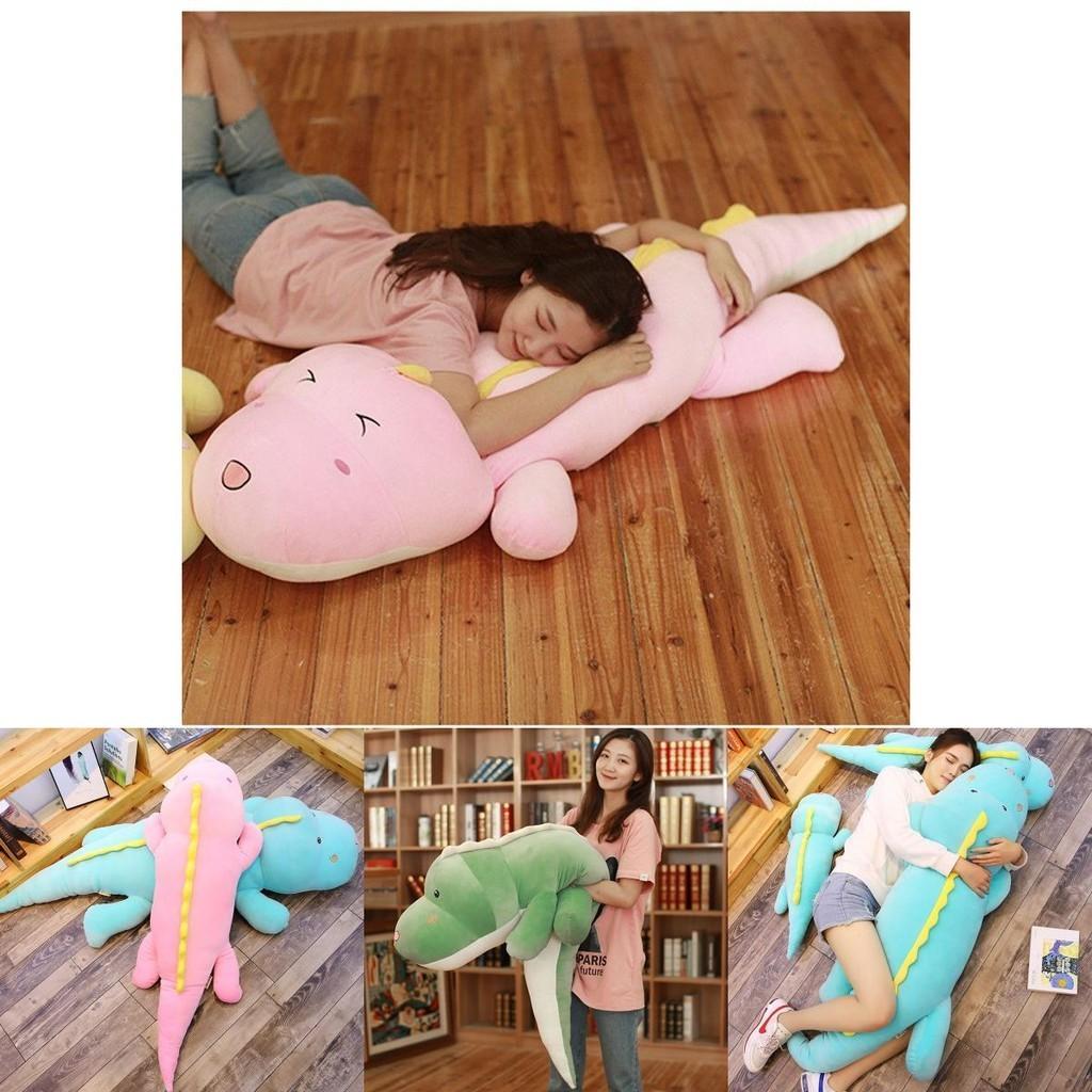 Adorable Dinosaur Stuffed Toy Plush Doll For Girls Comforting Home Decor Pillow