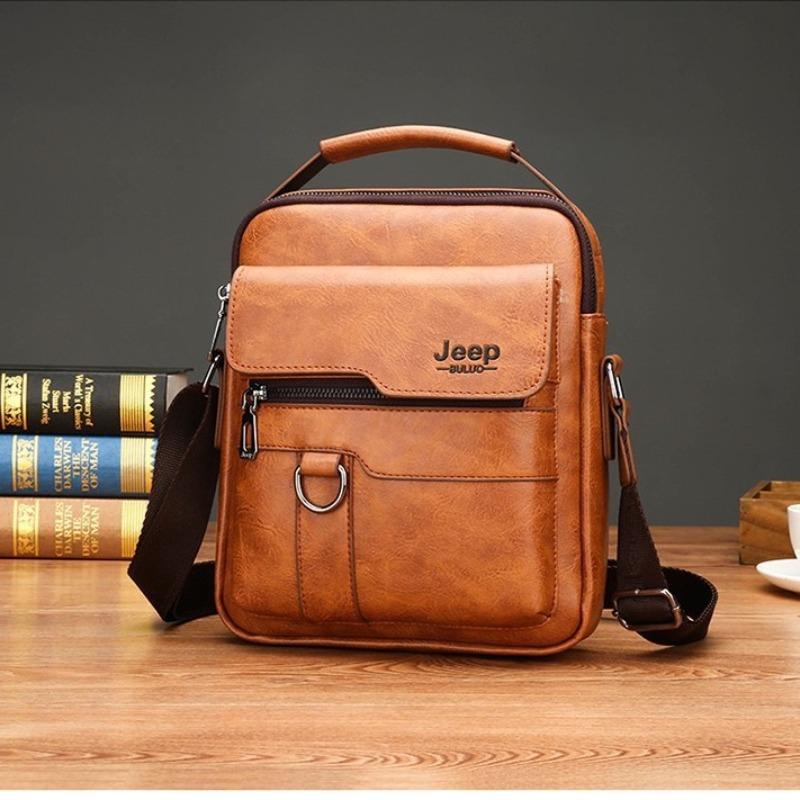 

Men s shoulder bag new business casual vertical messenger bag fashion PU leather bag handbag men s хаки