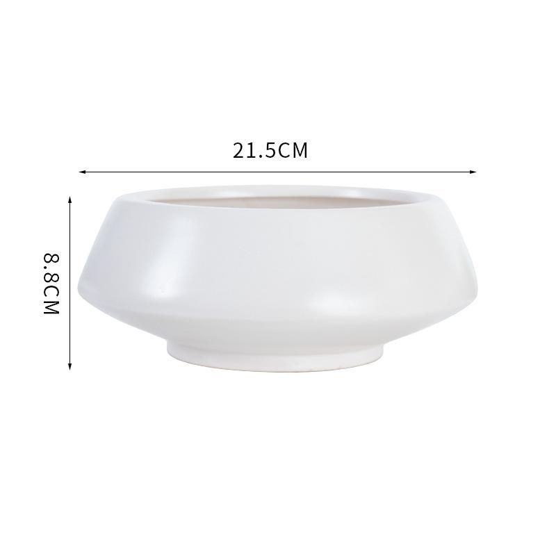 Ceramic Vase White Round Flower Pot Hydroponic Flower Arrangement Accessories Pot Container Home Decoration Flower Vases