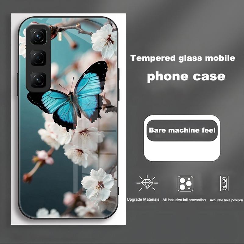 

Luxury Tempered Glass Case For Infinix Hot 60 Pro Plus 60Pro 60i Hot60 Hot60i Hard PC Bumper Shockproof Phone Cover Fundas Coque Infinix Hot 60 Pro+