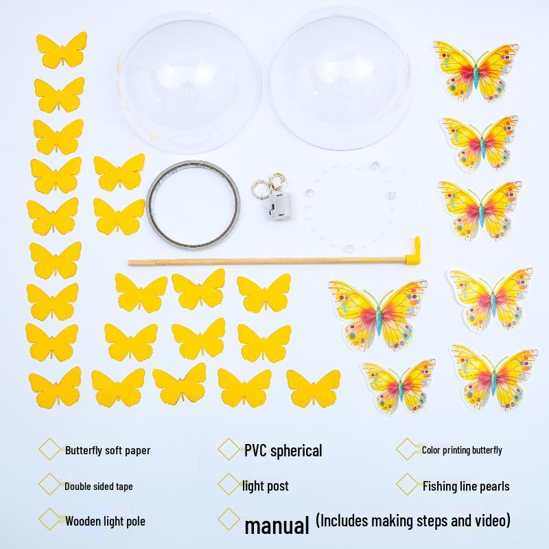 2025 Mid-Autumn Festival DIY Handmade Children's Butterfly Palace Lantern