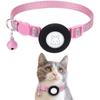 Nylon Collar Case with Bell for Apple AirTag 2/1, Pink