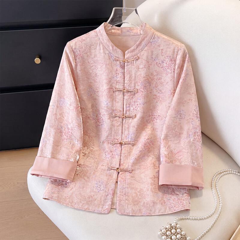New Chinese Style Iridescent Jacquard Shirt