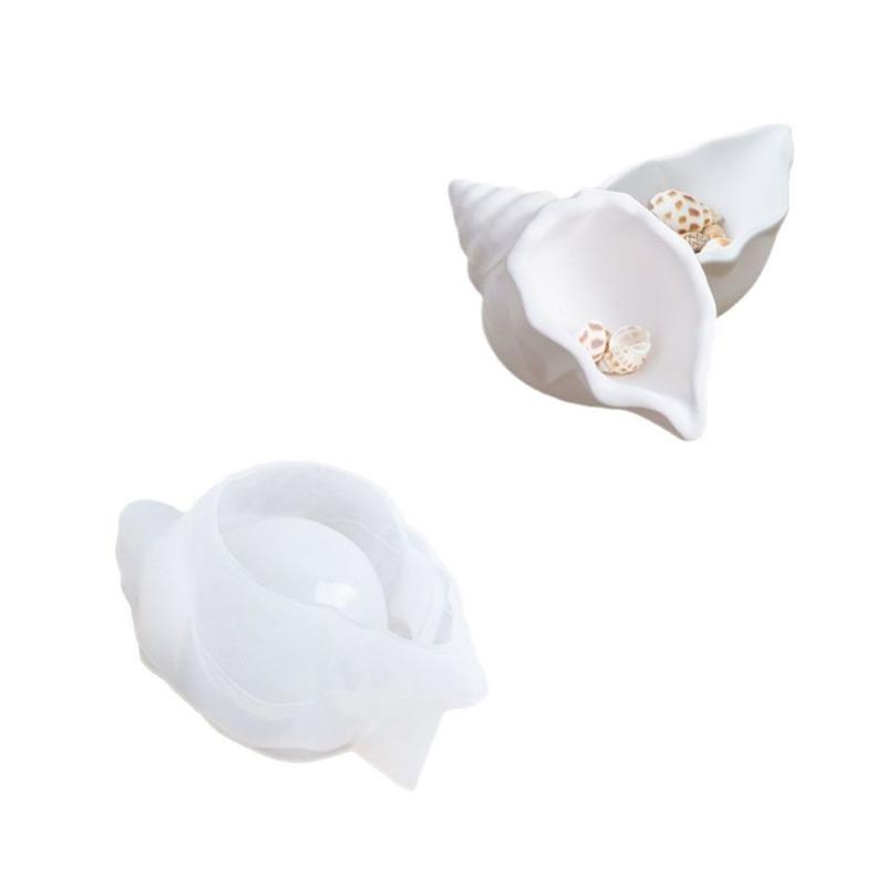 Conch Candle Jar Molds Casting Molds Jewelry Storage Box Silicone Mould Ornament Molds Plasters Molds Epoxy Resin Molds