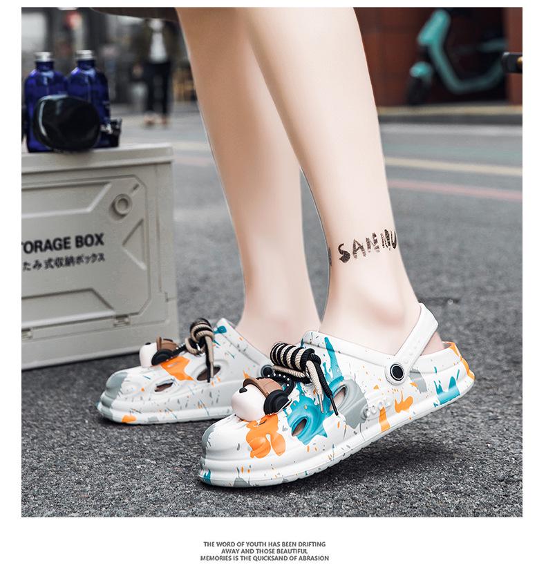 2025 Summer Hole Shoes Dog Ear Slippers - Unisex