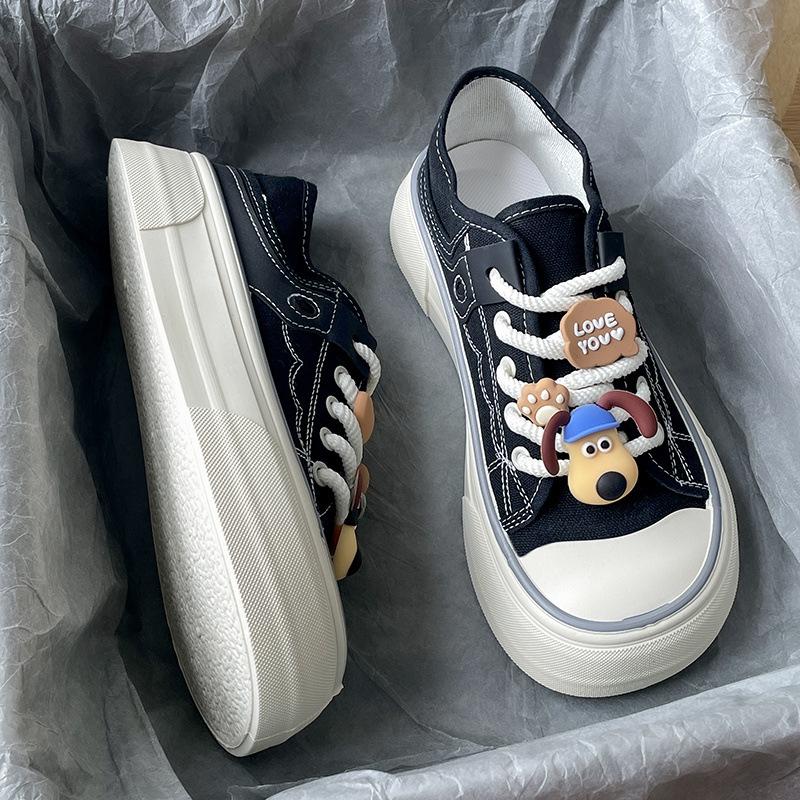 

Platform canvas shoes women s new spring and summer with skirt little white shoe board 40 чорний