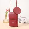 Fashion Two-piece Women's Bag Vertical Touchable Mobile Phone Bag Multi-compartment Messenger Bag with Mini Change Bag
