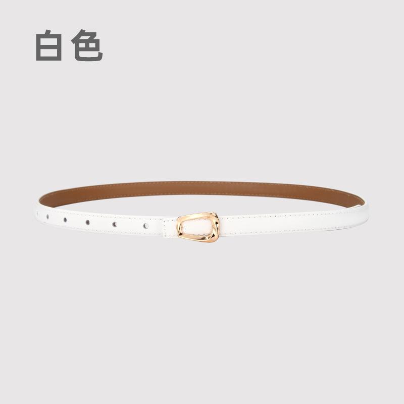 Leather Thin Belt Women'S Fashion Belt With Skirt Simple And Trendy Thin Belt Women'S Thin Belt