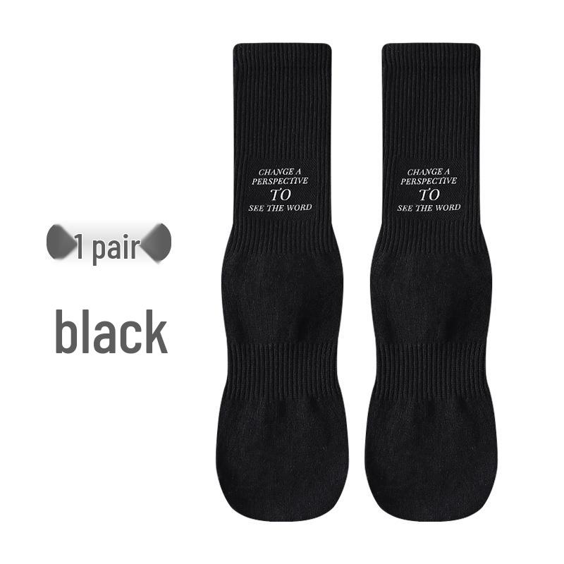 Chaussettes de Yoga Mi-Mollet Antidérapantes pour Femmes pour Saut à la Corde en Intérieur et Pilates - Printemps/Automne