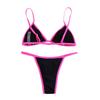 Women's Two Piece Bikini Set Triangle Top Adjustable Straps Low Rise Bottom Swimwear Beachwear Summer Outfit