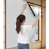 Blackout Window Film, 100% Light Blocking, Linen-like Texture, Heat-insulating, UV-cut, Velcro