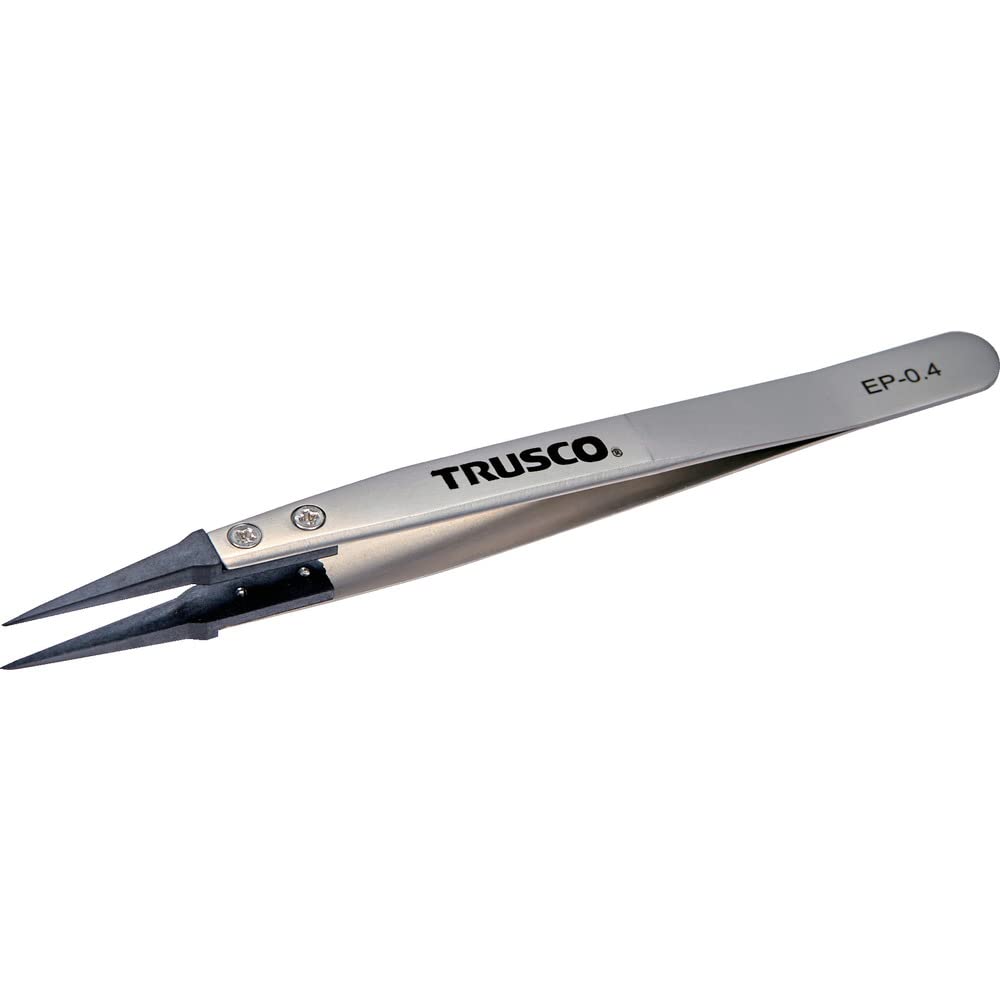 

TRUSCO ESD Tip Tip Tweezers, Tapered, 0.4mm Width, EP-0.4
