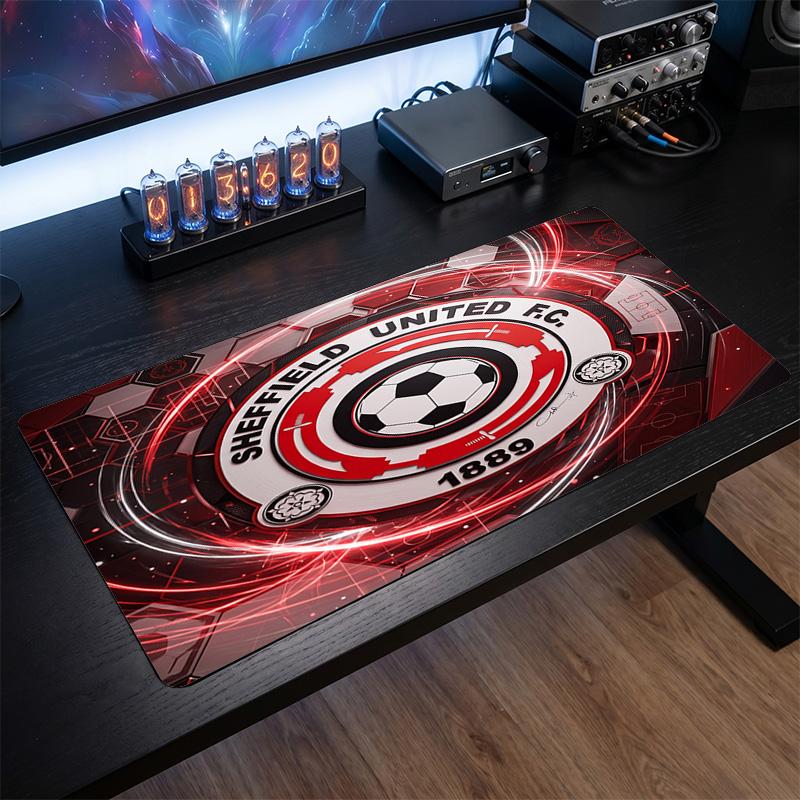 Sheffield United Football Print Large Mouse Pad, Anti-Slip Extended Gaming Desk Mat for Office Home