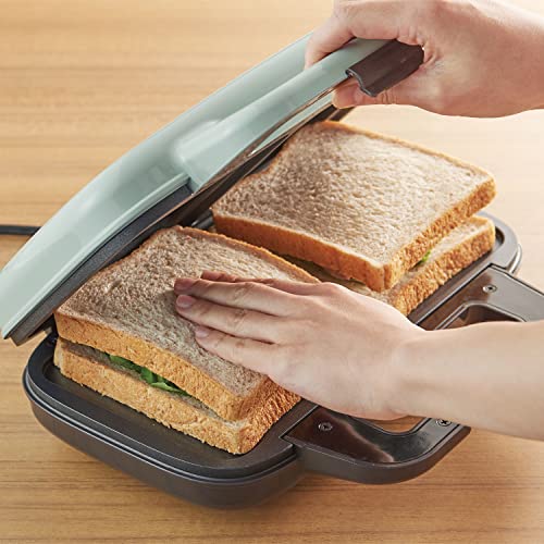 Toffy Hot Sandwich Maker K-HS4, 2-Slice Toast, Wide Plate, Easy To Use, Retro Design, Perfect for Breakfast, Holidays, and Mornings, Perfect for Singl