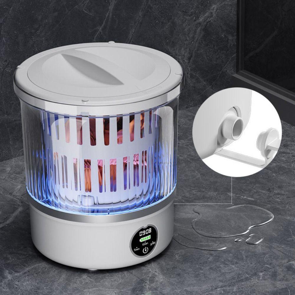 Wash & Spin 2-in-1 Underwear Washer Blue‑Light Sanitization Portable Washer  Dorm Hacks