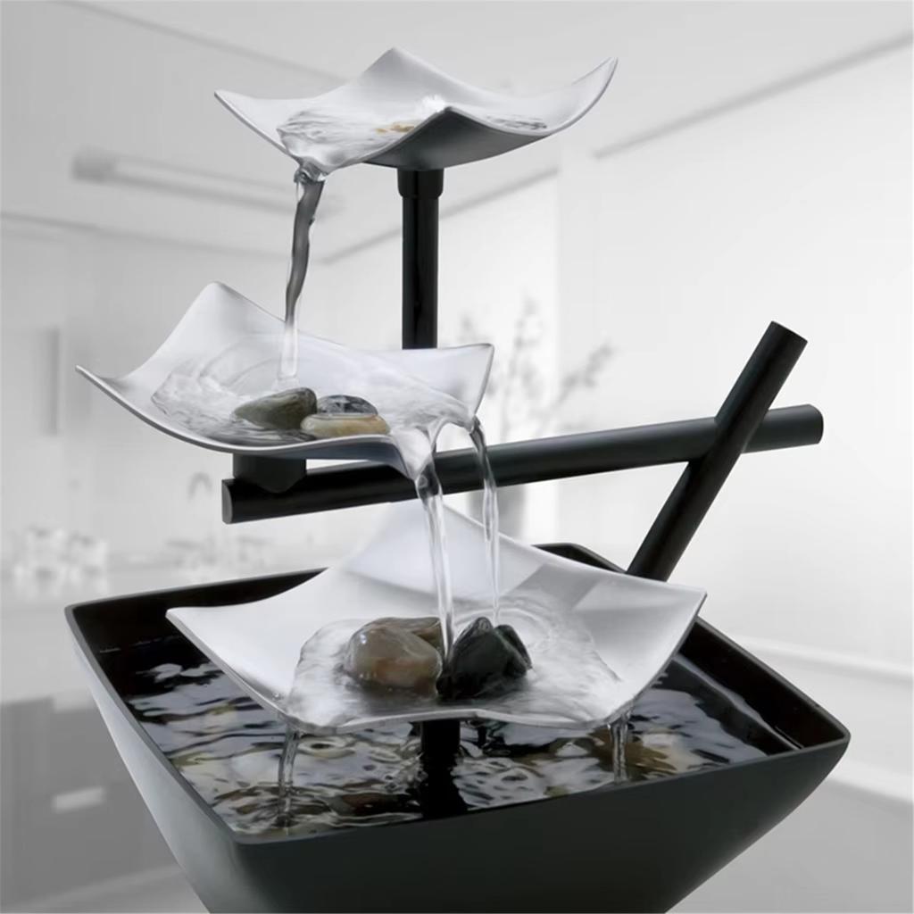 Tabletop Water Fountain Home Decors Soothing Sound Machine Automatic Pumps Natural River Indoor Decorations