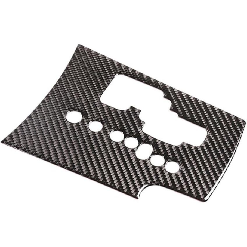 Real Soft Carbon Fiber Car Center Console Gear Shifter Panel Trim Frame Sticker,Fit for Toyota Old RAV4 2006-2012 Car Decoration Accessories (Black