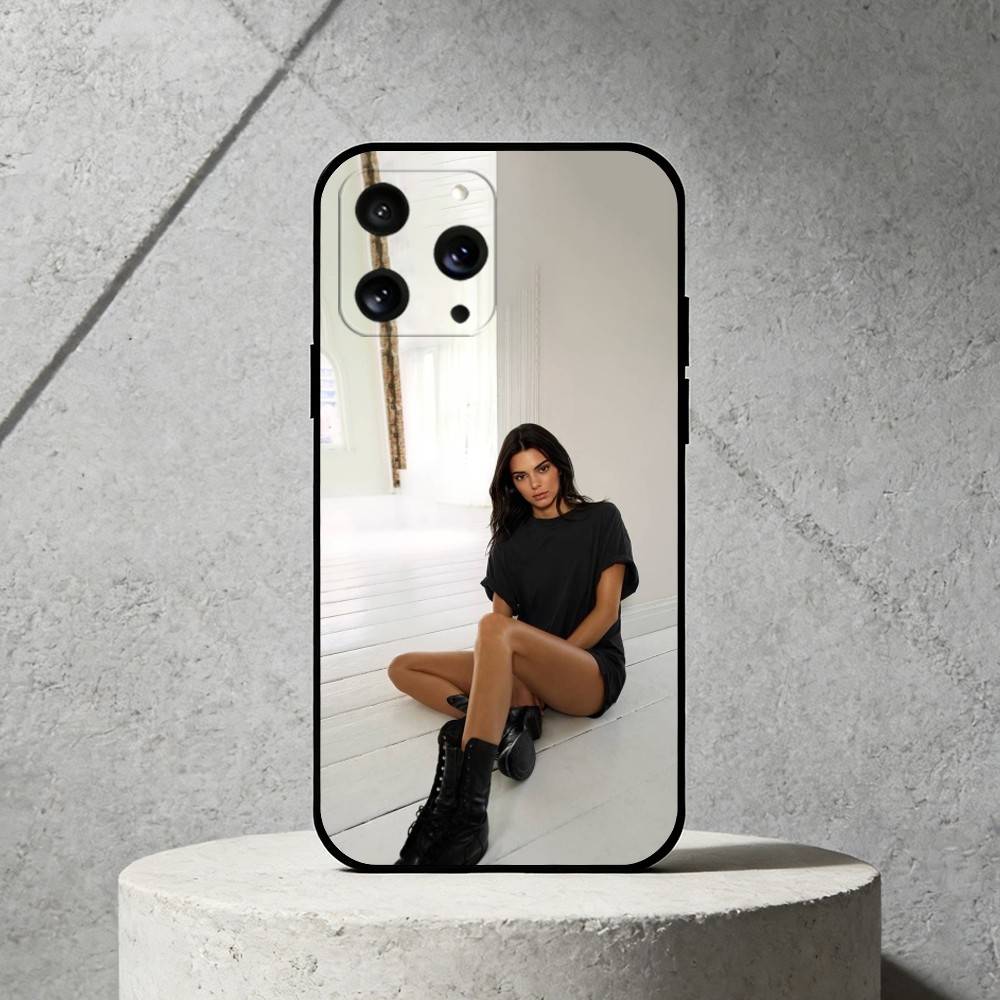 K-Kendall Jenner Phone Case Silicone Black Soft For IPhone 17,16,15,14,13,12,11,SE,Plus Pro Max