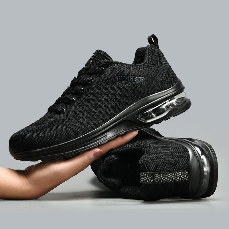 

Black brand men s shoes mesh breathable sports shoes soft sole light running shoes men s thick sole comfortable casual travel shoes 47