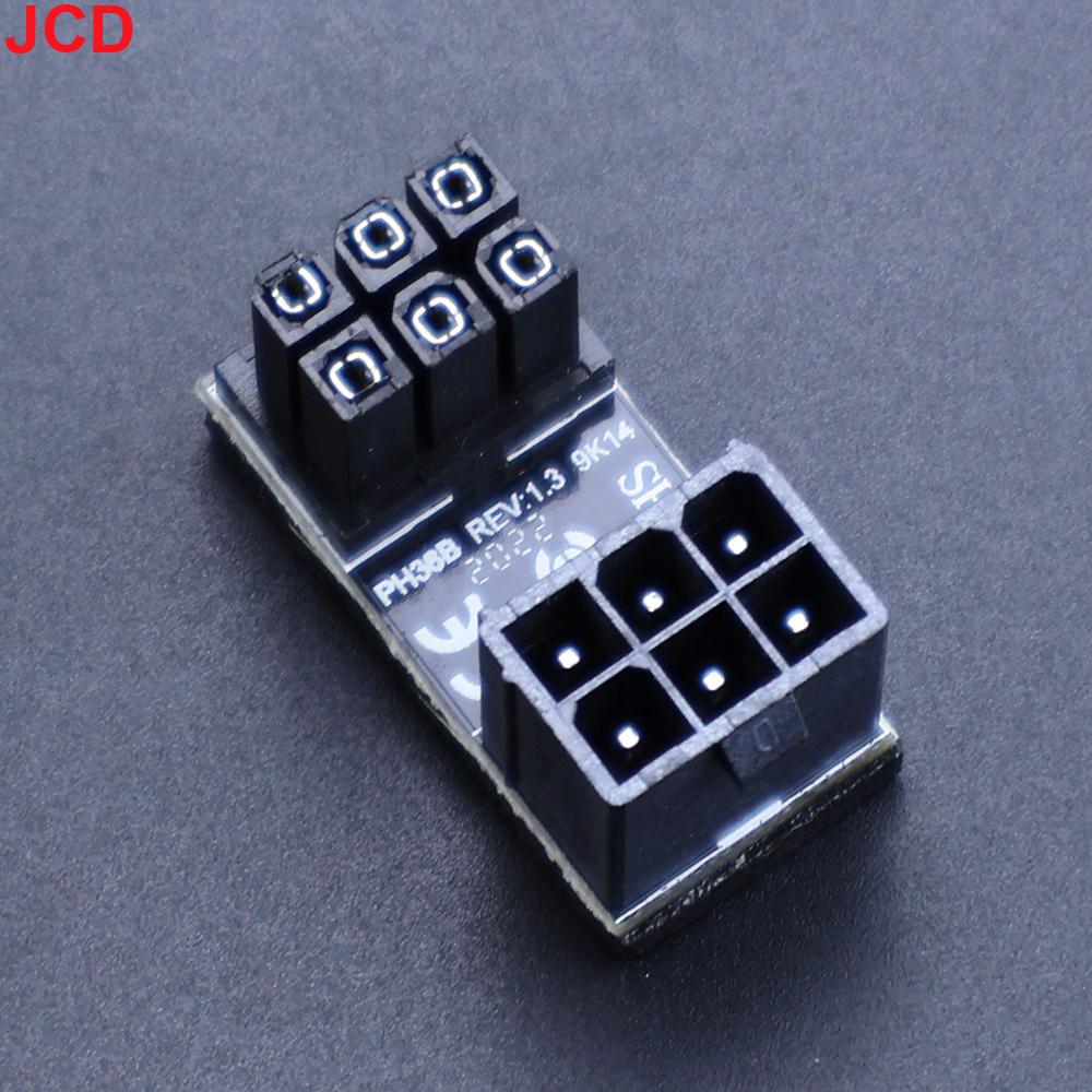 JCD Graphics Card Power Supply Adapter Elbow 180°, GPU PSU Steering Connector PCI-E 6Pin 8Pin Rotating Wiring Artifact Solution