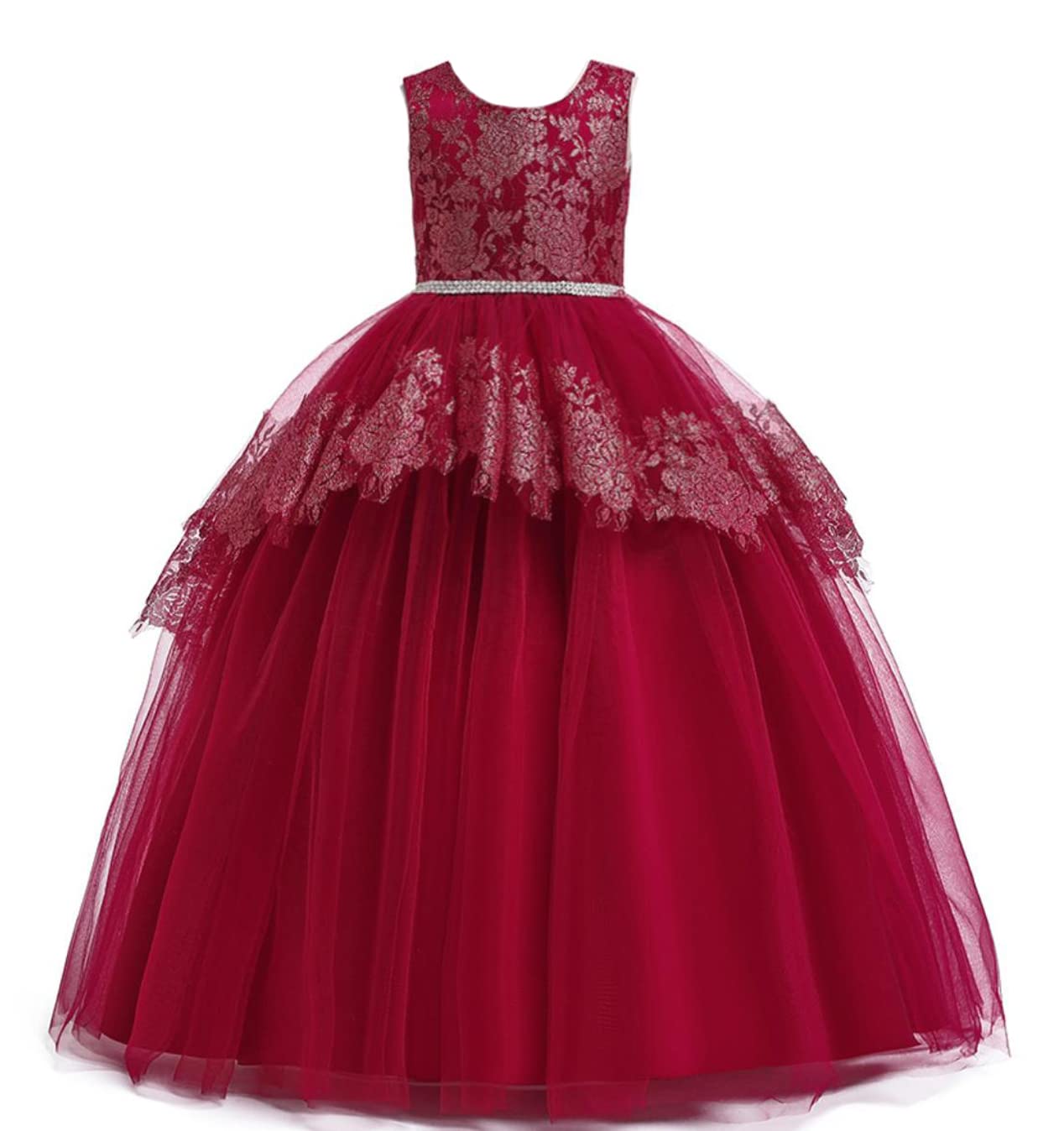 

LIANFOR Торжественное платье для юного пианиста, больших размеров, кружевное и элегантное, для концертов и вечеринок, для выступлений девочек, детское, для выступлений, платье, лента, платье, 120-170 см