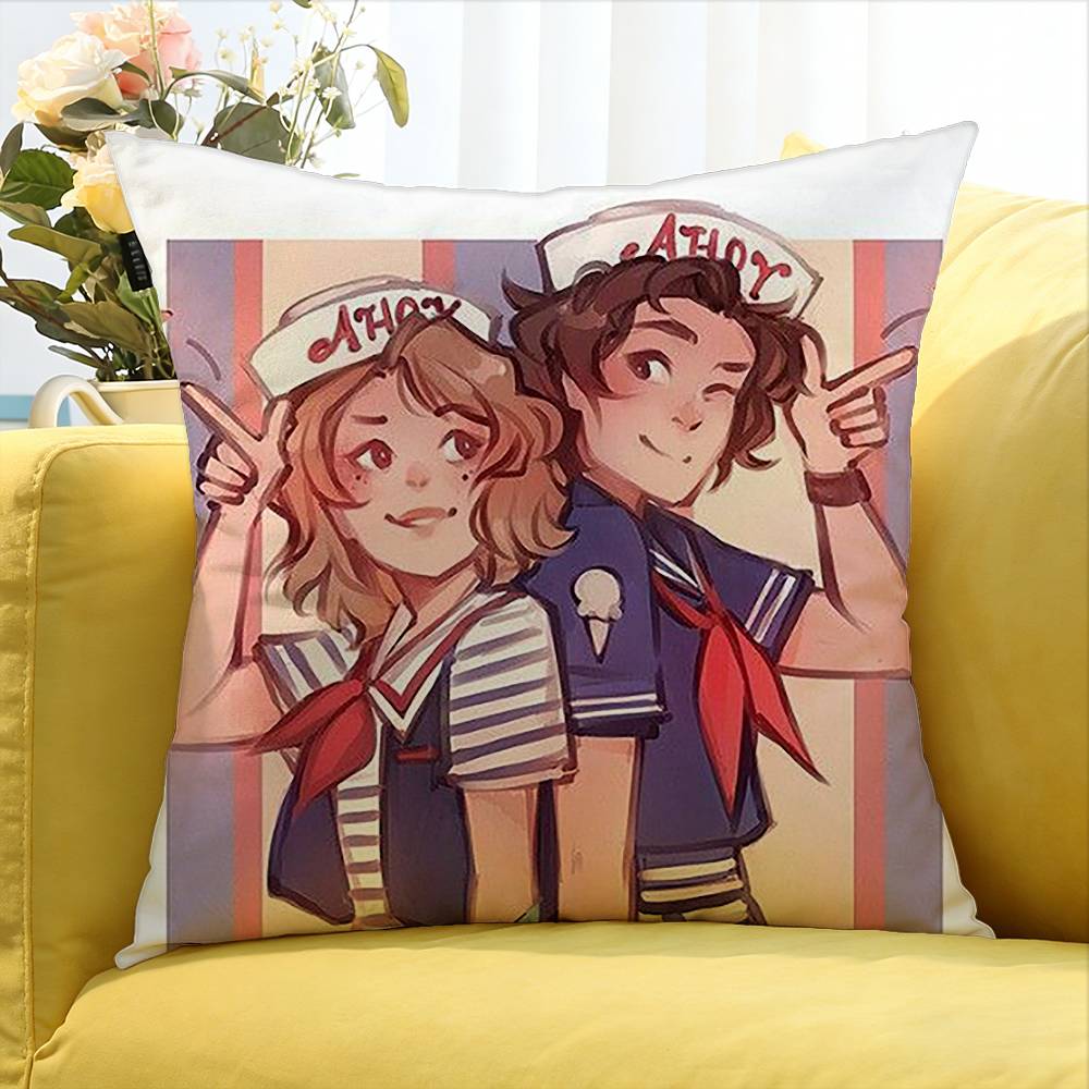 Joe Keery Stranger World Various Sizes Square Pillow Case For Car Home Bedchamber Decor