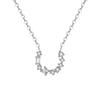Kleine Hufeisenkette mit Diamanten, Schlüsselbeinkette, Modische und vielseitige kreative Halskette, Minimalistischer Trend für Frauen